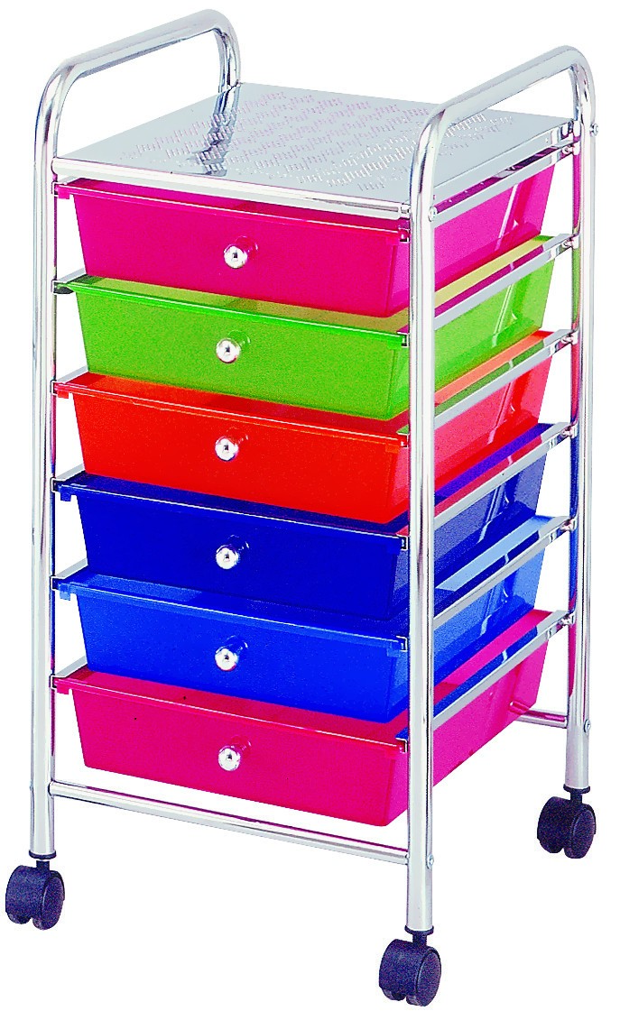 HOME BASIX STORAGE CART 6DRAWER