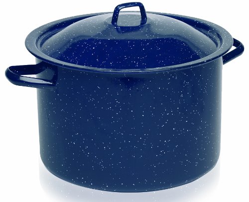 IMUSA 7QT ENAMEL STOCK POT BLUE