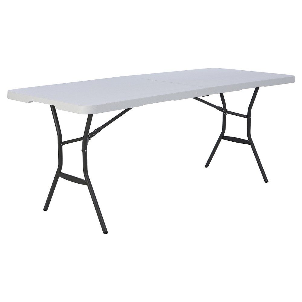 Lifetime Products 5011 Light Commercial, Rectangular Fold-in-Half Table, 6