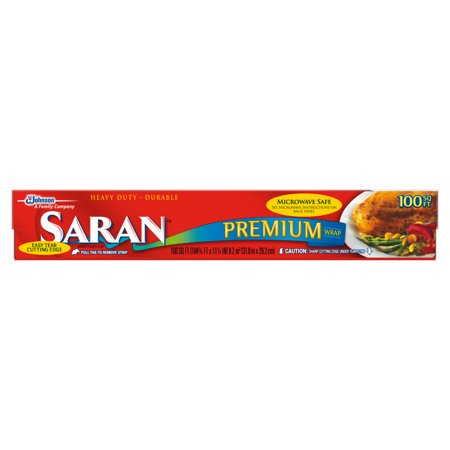 SC Johnson SARAN Wrap Premium Durable Heavy Duty Food Wrap, 100 ft L