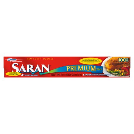 SC Johnson SARAN Wrap Premium Durable Heavy Duty Food Wrap, 100 ft L