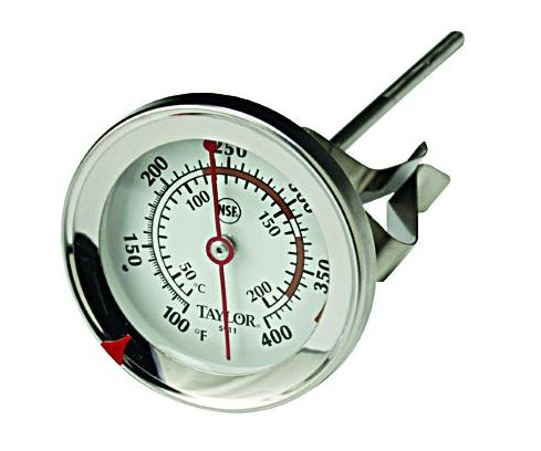 TAYLOR 5911N Multi-Use Candy/Deep Fry Thermometer, 100 to 400 deg F, Analog
