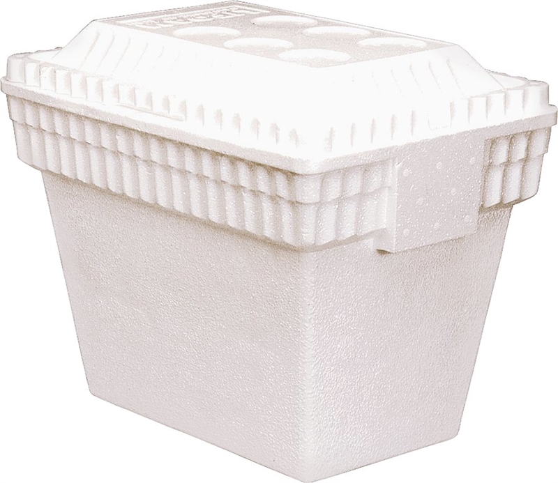 LIFOAM 3542 Ice Chest, 12 qt Cooler, Styrofoam, White