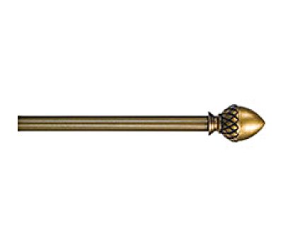 Kenney KN44100 Finial Rod, Plastic, Antique Brass