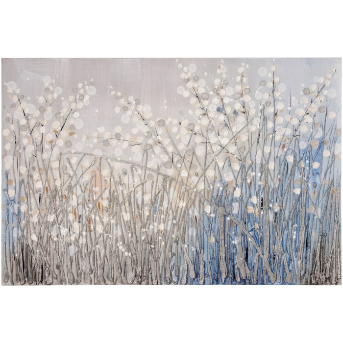 BABYS BREATH | HAND PAINTED | 32in X 47in | Baby Breath Abstract Hand Painted Canvas