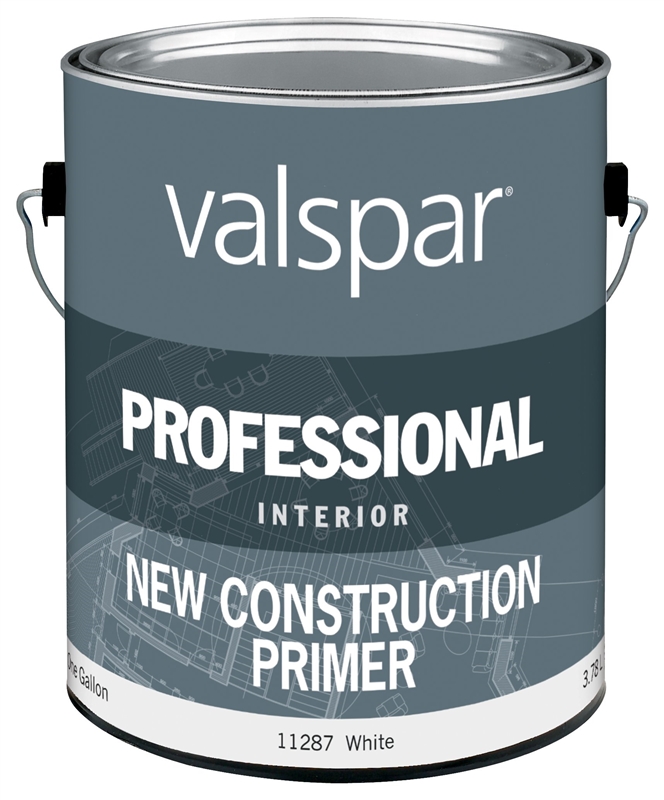 VALSPAR 11287 Construction Primer, White, 1 gal Pail