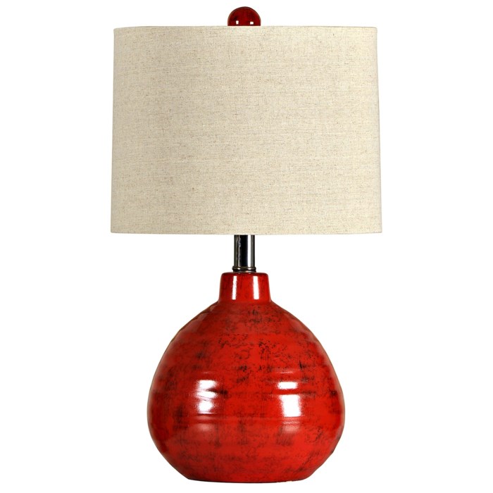 Accent Apple Red Ceramic Table Lamp 