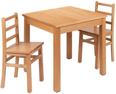 KIDS SOLID WOOD TABLE/CHAIR SET