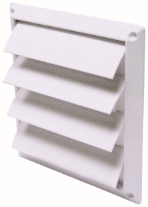 LAMBRO 2676W Louvered Vent, Plastic