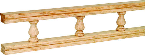 Waddell 5506 OAK Galley Rail, 6 ft L, 2-1/2 in W, 3/4 in Thick, Natural