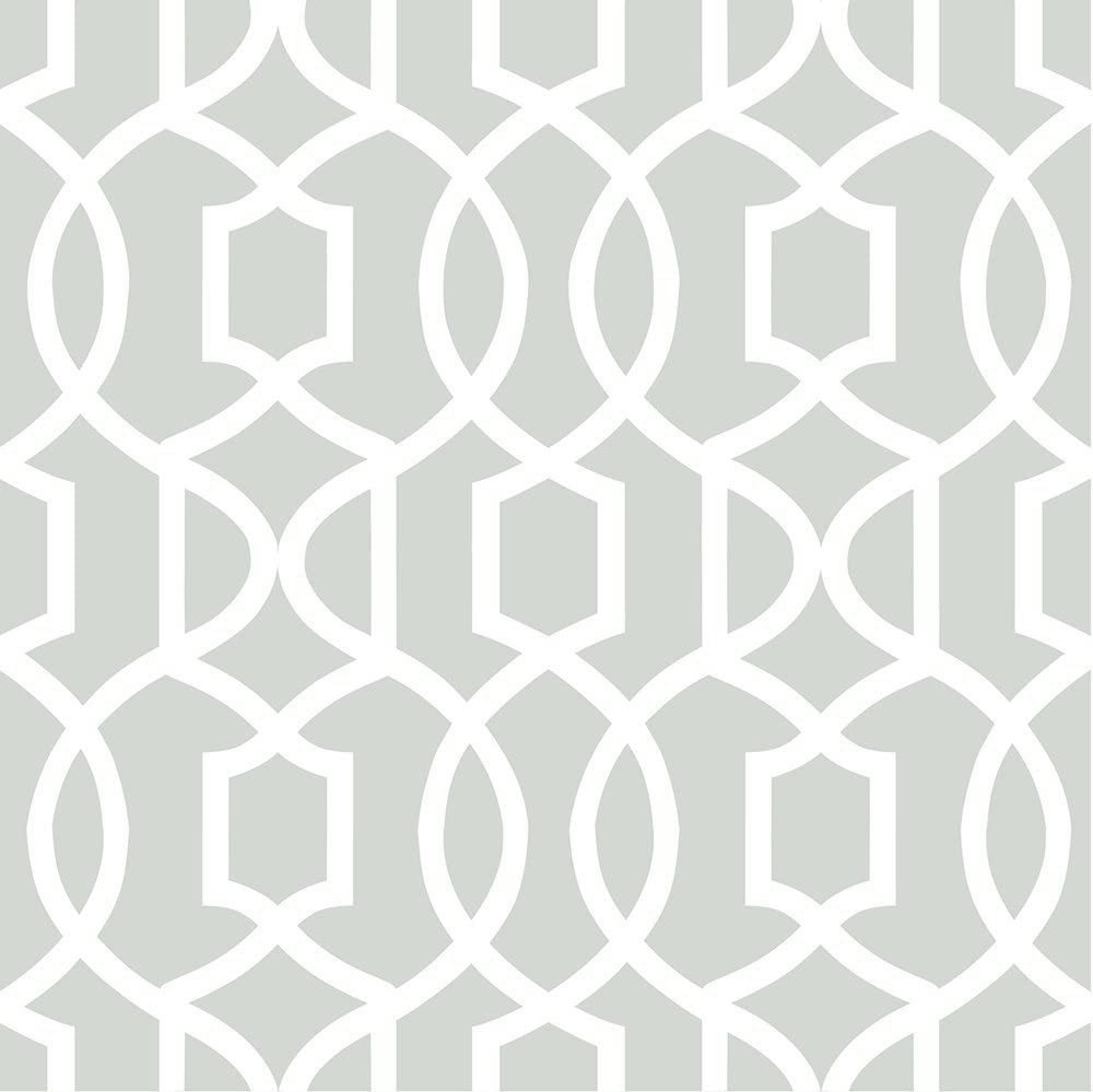 Departments - Gray Grand Trellis Peel and Stick Wallpaper