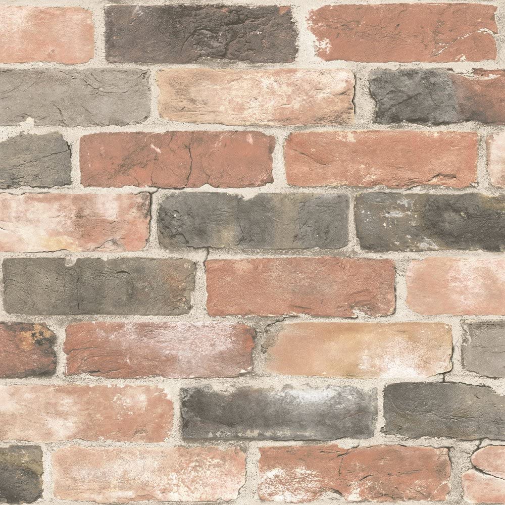 Newport Reclaimed Brick Red Faded Peel & Stick Wallpaper