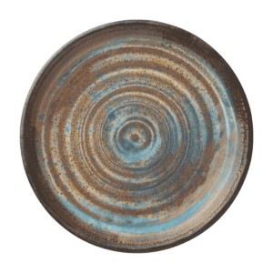 SALAD PLATE BRN GLAZE SWIRL 8"