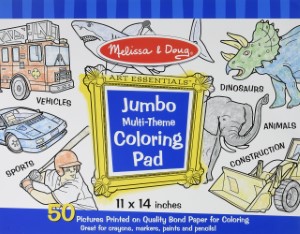 JUMBO COLORING PAD - BLUE 11X14