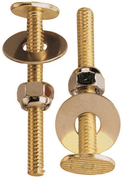 Plumb Pak PP835-170 Toilet Bolt Sets Solid Brass 5/16 x 2 1/4 Inch