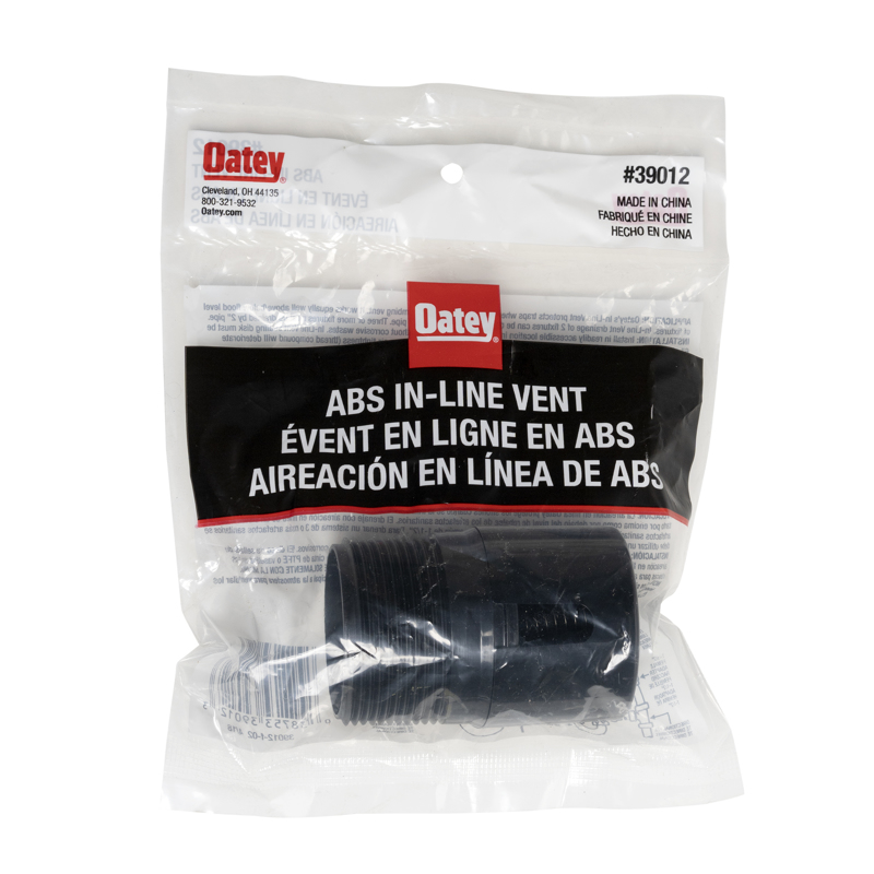 Oatey 39012 In-Line Vent, 1-1/2 in