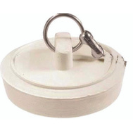 Plumb Pak PP820-43 Tub Stopper and Chain, Rubber, White, For Laundry and