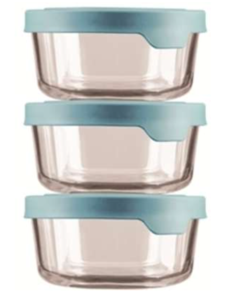 Anchor Hocking TrueSeal Glass Food Storage 10 Piece Set, Mineral Blue