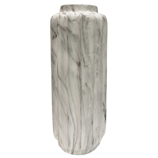 TREVI FLOOR VASE MEDIUM WHT MARB