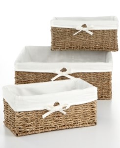 SEAGRASS UTILITY BASKET 3PCE SET