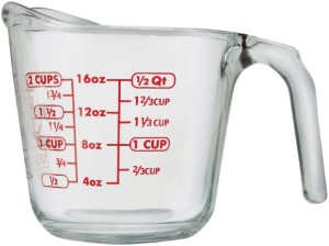 MEASURING CUP RED 8OZ