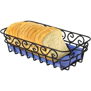 SCROLL BREAD BASKET BLACK