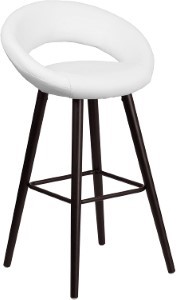 KELSEY BARSTOOL WHT SEATING 29"