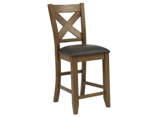 ACORN COTT HIGH XBACK STOOL BRN