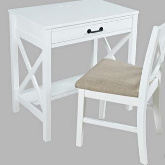 JOFRAN 2PC HOME DESK/CHAIR WHITE