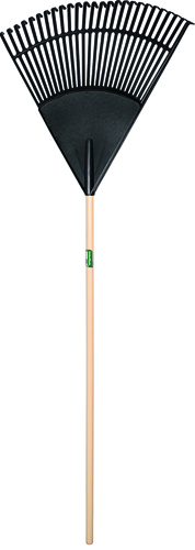 UnionTools 64309 Leaf Rake, 24-Tine, 66-3/4 in OAL, Polypropylene Tine,