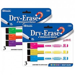 BAZIC DRY ERASE MARKERS ASST