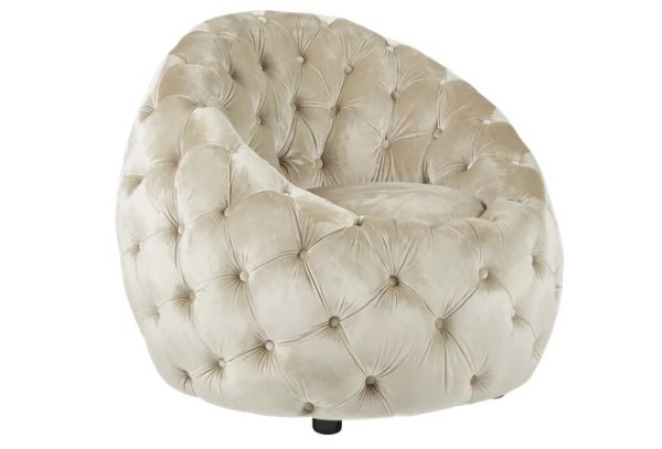 Kids Viona Gray Tufted Chair