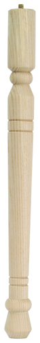 Waddell Early American 2562 Table Leg, 11-3/4 in H, Hardwood, Smooth Sanded