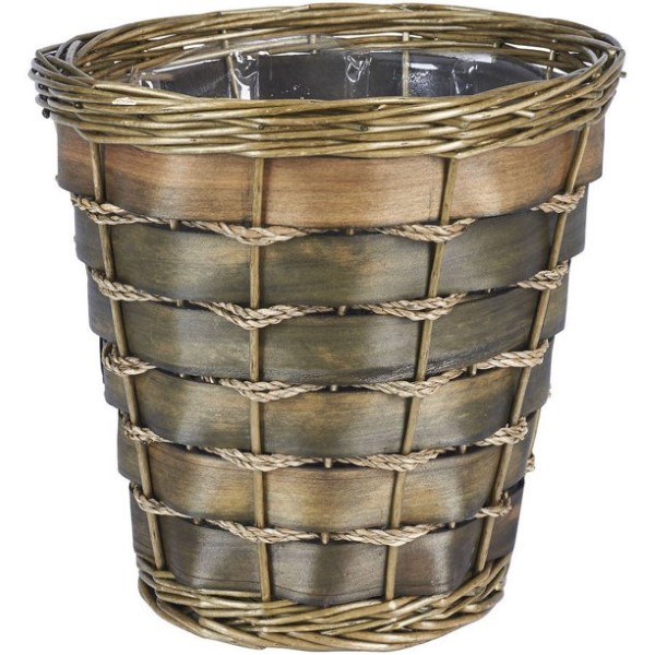 WILLOW & POPLAR WASTE BASKET MED