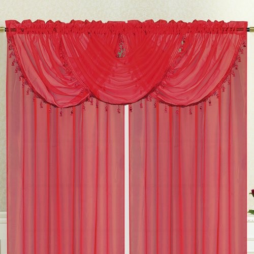 LISA PR VALANCE BURGUNDY