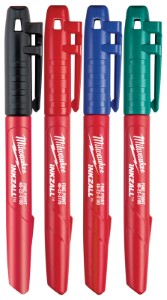 Milwaukee 48-22-3106 Marker Set, 1 mm Tip, Black/Blue/Green/Red