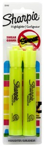 Sharpie 25162 Tank Highlighter, Chisel Lead/Tip, Fluorescent Yellow Lead/Tip