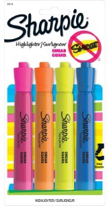 Sharpie 25174 Tank Highlighter, Chisel Assorted Lead/Tip