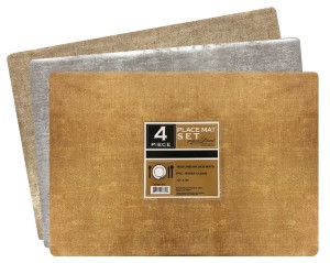 AL PLACEMATS GOLD/SILVER 4PK