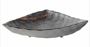 SERVING BOWL LIMESTONE TRIANGLE