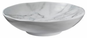 SERVING BOWL RND WHITE MARBLE 12