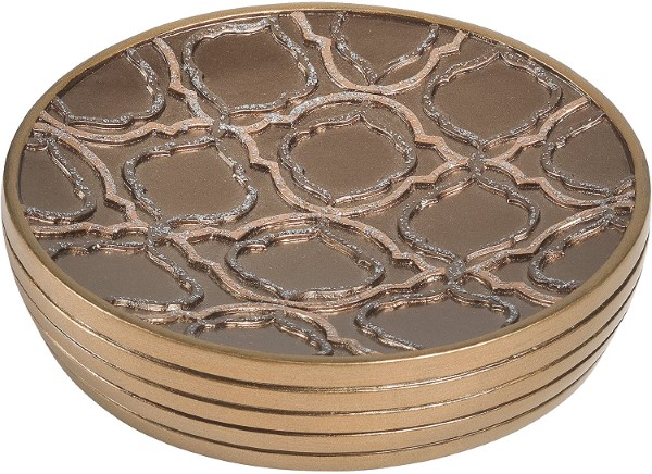 SPINDLE SOAP DISH GOLD