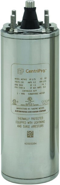 Goulds M20412 4" Submersible Centripro Motor, 3 Wire, 2 HP, 230 V, 1 PH