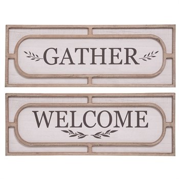 MDF FRAMED WELCOME DECOR 2ASST