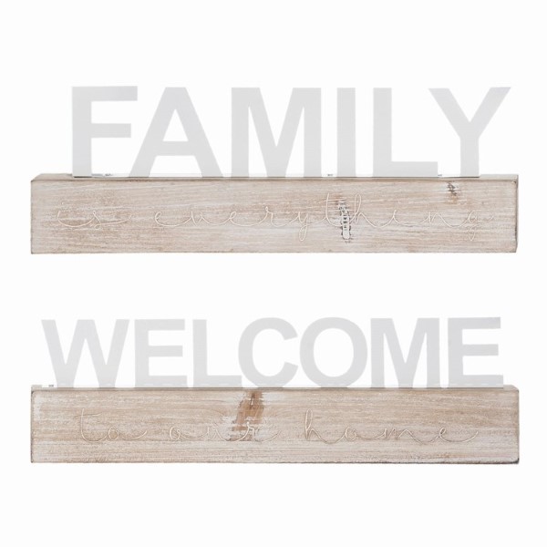 WELCOME FAMILY CUT OUT DECOR 2PC