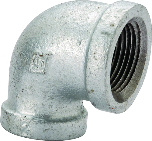 Worldwide Sourcing Pipe Elbow, 90 Deg, 3/4 In, Threaded, Malleable Iron