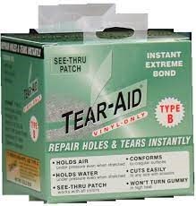 Tearepair D-KIT-B03-100 Vinyl Inflatable Repair Kit (Type B) Clear