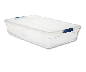 RUBBERMAID LATCHING TOTE 40QT CL