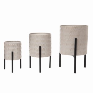 IRON PLANTERS WHITE/BLACK 3PC