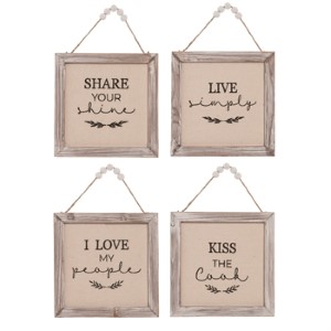 FRAMED EMBROIDE HANGING DECOR